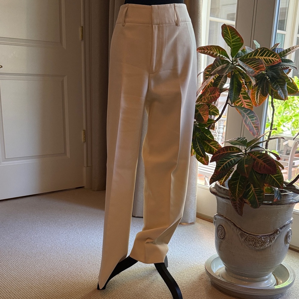 Elegant Cream Women's Trousers